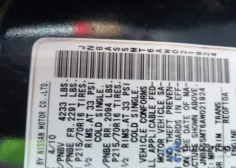 2010 Nissan Rogue S z USA, uszkodzony, nr VIN JN8AS5MT6AW021924